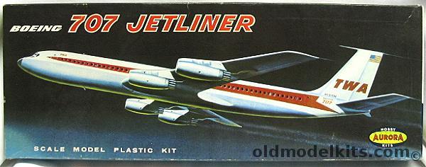 Aurora 1/104 TWA Boeing 707 Jetliner, 382-198 plastic model kit